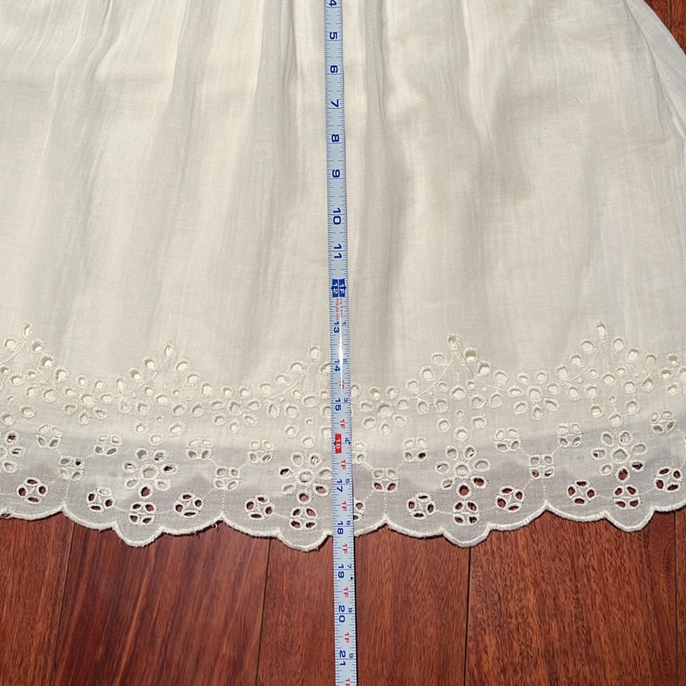 Old Navy Eyelet Short Mini Skirt Cream/Off White Size SP - Picture 6 of 8